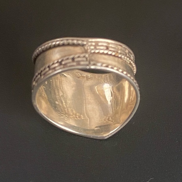 Sterling Silver Vintage Boho Spoon Ring 7 Stamped - Picture 9 of 12